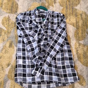 Ann Taylor Geometric Blouse XS